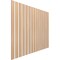 Ekena Millwork 48H x 1/4T Adjustable Wood Slat Wall Panel Kit w/ 3W Slats, Hickory contains 15 Slats SWW60X48X0250HI - alternate 5